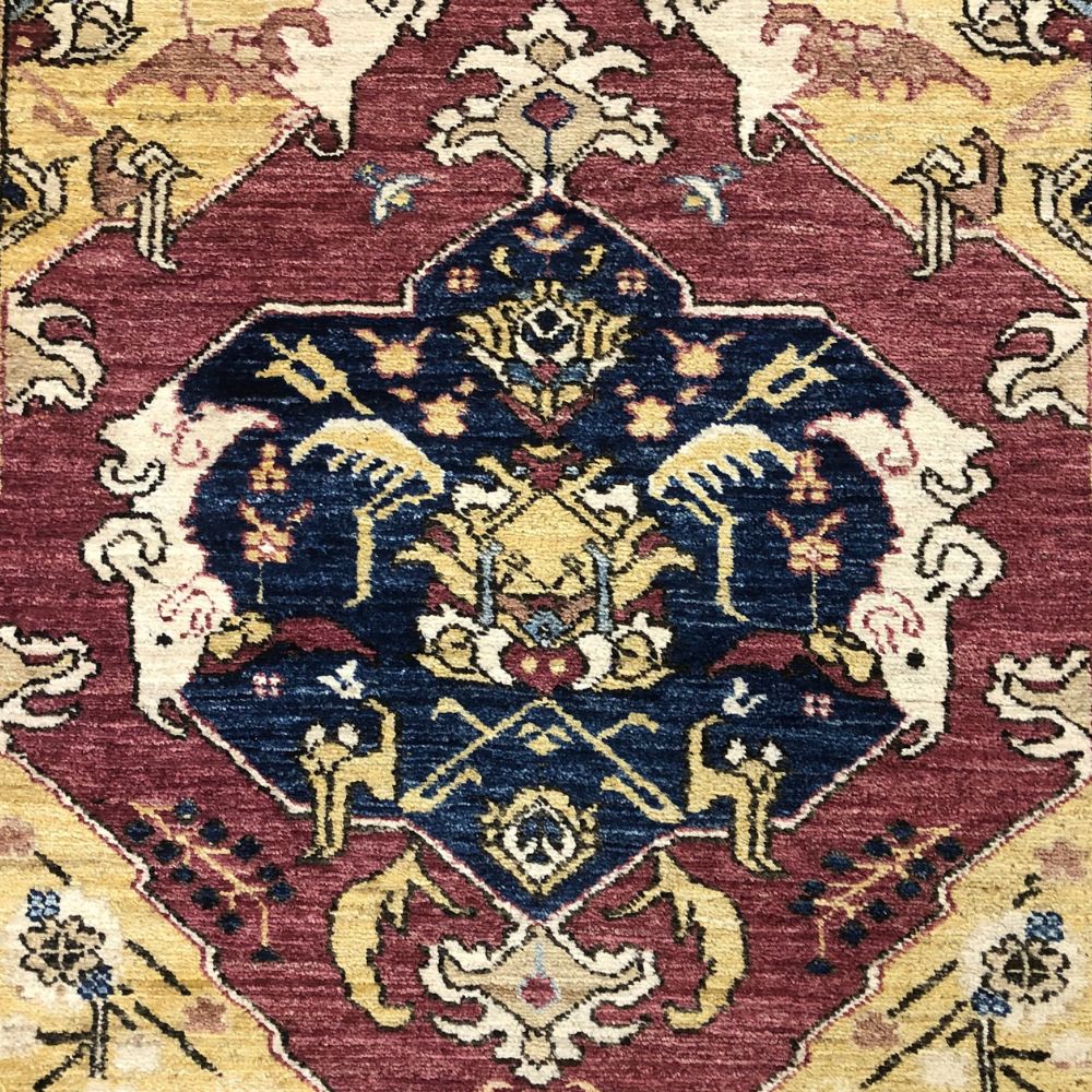 Afghan Rug - Kazak 4'2" x 12'  Medallion - Runner Rugs