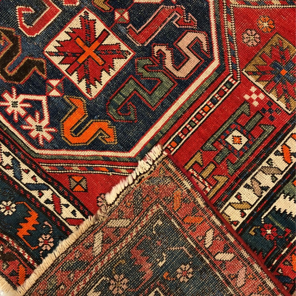 Caucasian Rug - Kazak 4'3" x 8'11" - Handmade Rugs -Antique Rugs - Oriental Rug Exchange