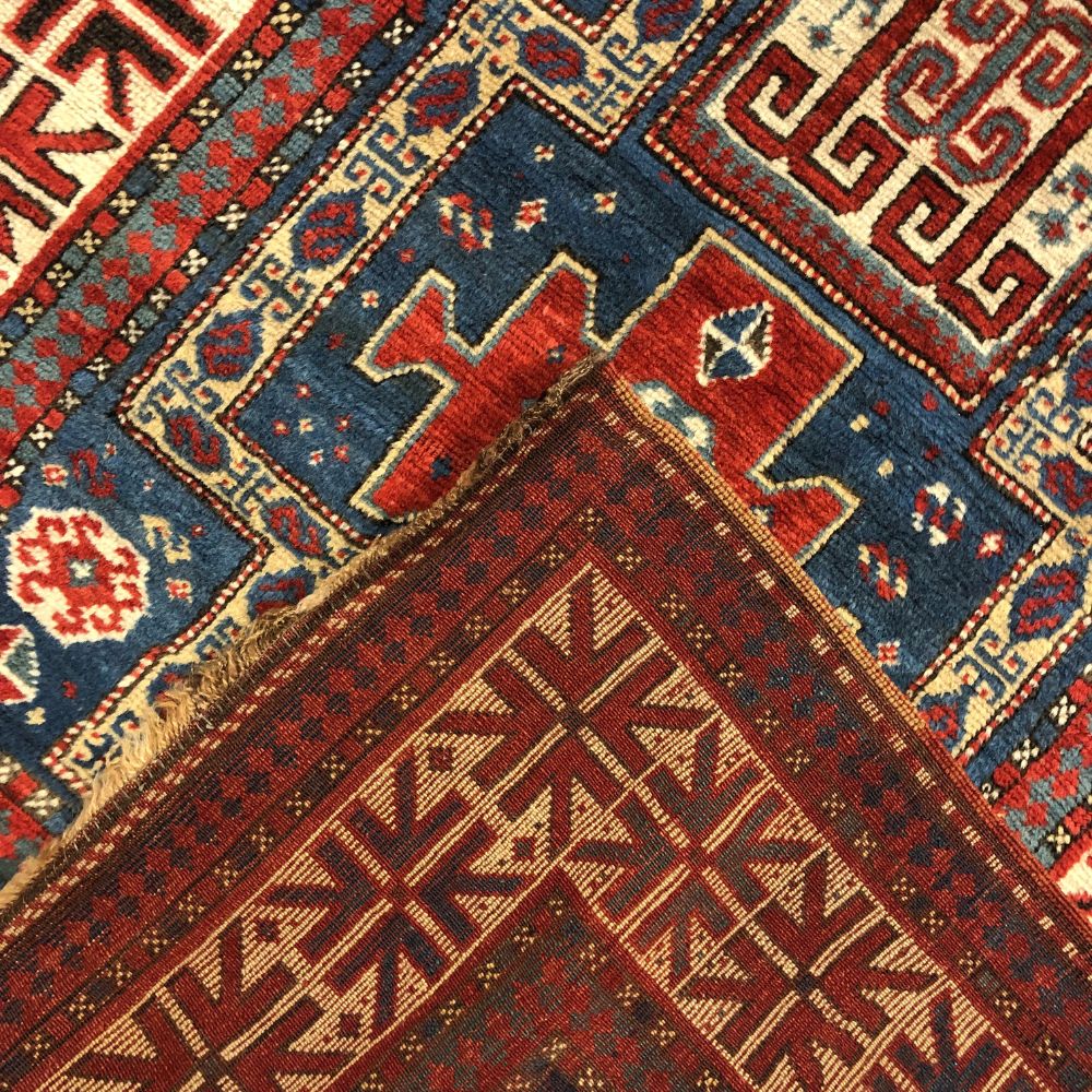 Caucasian Rug - Kazak 4'1" x 6'11" - Antique Rugs - Oriental Rug Exchange