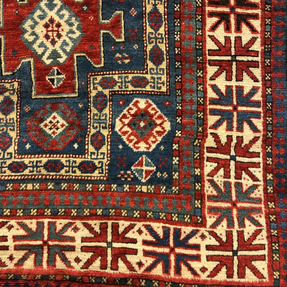 Caucasian Rug - Kazak 4'1" x 6'11" - Antique Rugs - Oriental Rug Exchange