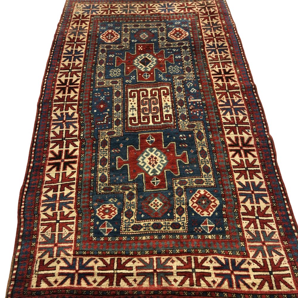 Caucasian Rug - Kazak 4'1" x 6'11" - Antique Rugs - Oriental Rug Exchange