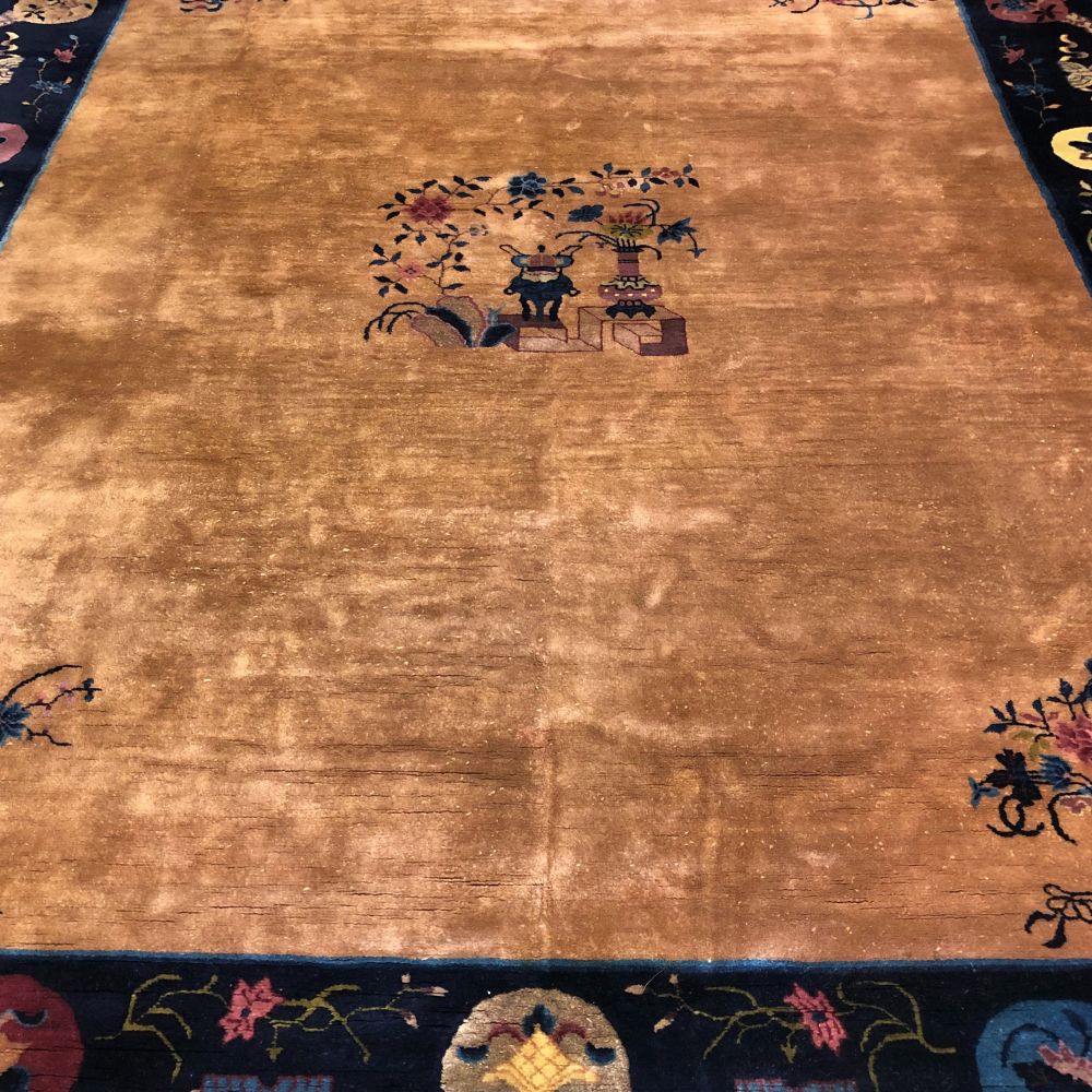 Chinese Rug - Art Deco 8'11" x 12' - Antique Rugs- Oriental Rug Exchange