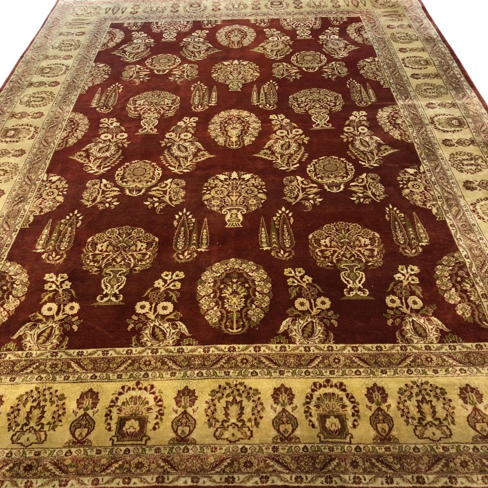 Indian Rugs - Sarouk 8'11" x 12' - Handmade Rugs- Oriental Rug Exchange