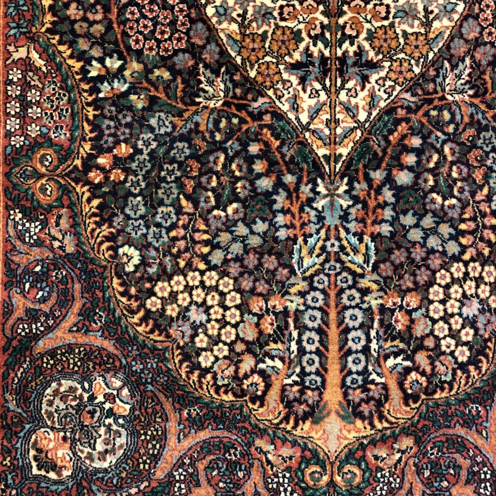 Indian Rug - Kashmir 4'7" x 7'2" - Vintage Rugs - Handmade Rugs - Oriental Rug Exchange