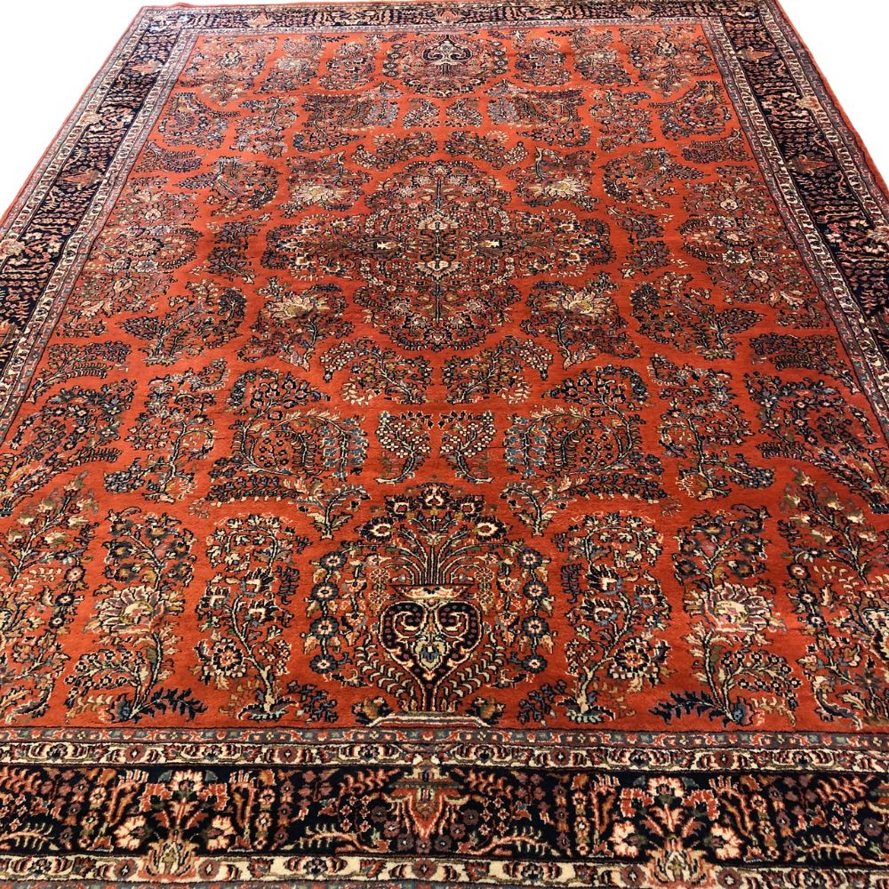 Indian Rug - Sarouk 8'9" x 11'6" - Handmade Rugs - Oriental Rug Exchange