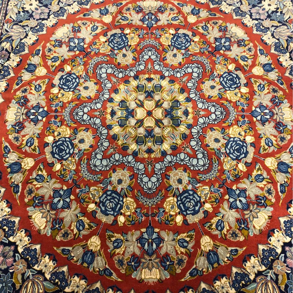 Persian Rugs - Sarouk Persian Rugs - 8' x 8'4" - Vintage Rugs - Persian Rugs from Iran - Oriental Rug Exchange