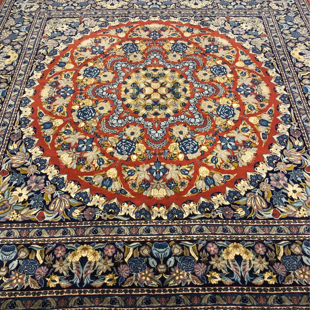 Persian Rugs - Sarouk Persian Rugs - 8' x 8'4" - Vintage Rugs - Persian Rugs from Iran - Oriental Rug Exchange