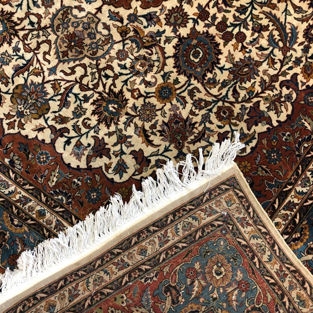 Pakistan Rugs - Signed Kashan 6'5" x 10'7" - Handmade Rugs - Vintage Rugs - Oriental Rug Exchange