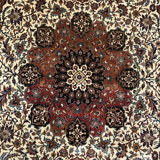 Pakistan Rugs - Signed Kashan 6'5" x 10'7" - Handmade Rugs - Vintage Rugs - Oriental Rug Exchange