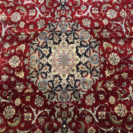 Pakistani Rug - Kashan 8'11" x 12'1" - Handmade Rugs - Vintage Rugs-Oriental Rug Exchange