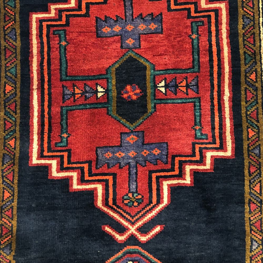 Persian Rugs - Hamadan 3'6" x 12'6" - Rug Runner - Vintage Rugs - Oriental Rug Exchange