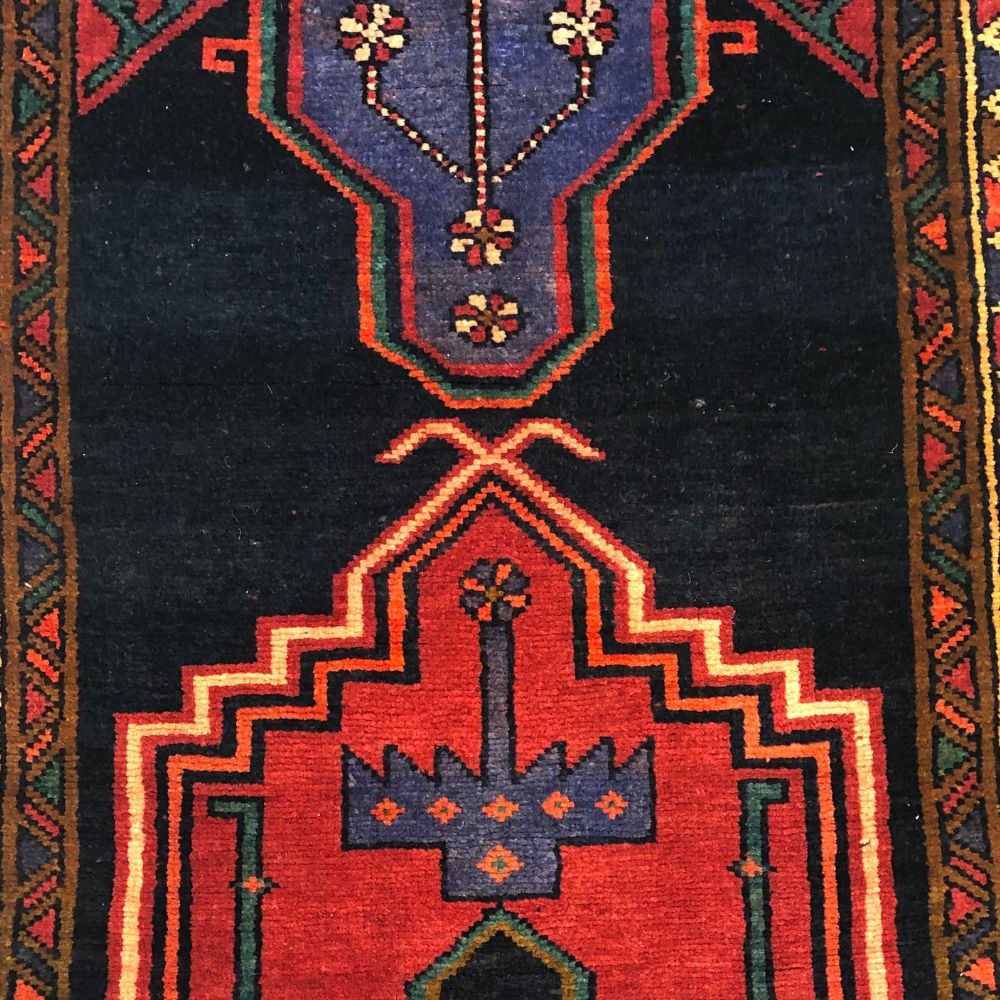 Persian Rugs - Hamadan 3'6" x 12'6" - Rug Runner - Vintage Rugs - Oriental Rug Exchange