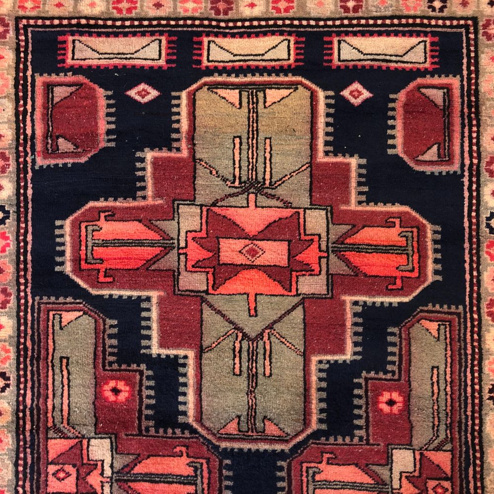 Persian Rugs - Hamadan - Rug Runner - 4'1" x 10'4" - Handmade Rugs- Vintage Rugs -Oriental Rug Exchange