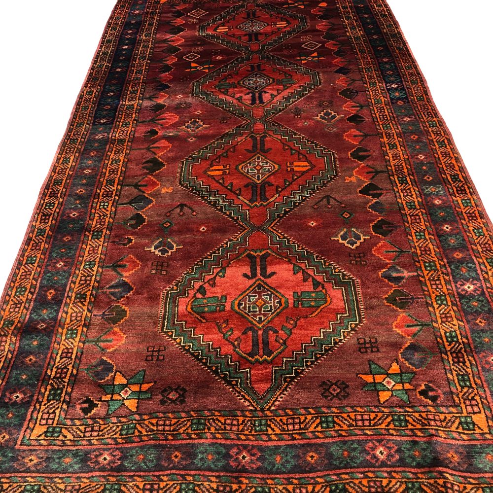 Persian Rugs - Hamadan 5'3"x 9'10" - Vintage Rugs - Handmade Rugs - Runner Rugs-Oriental Rug Exchange