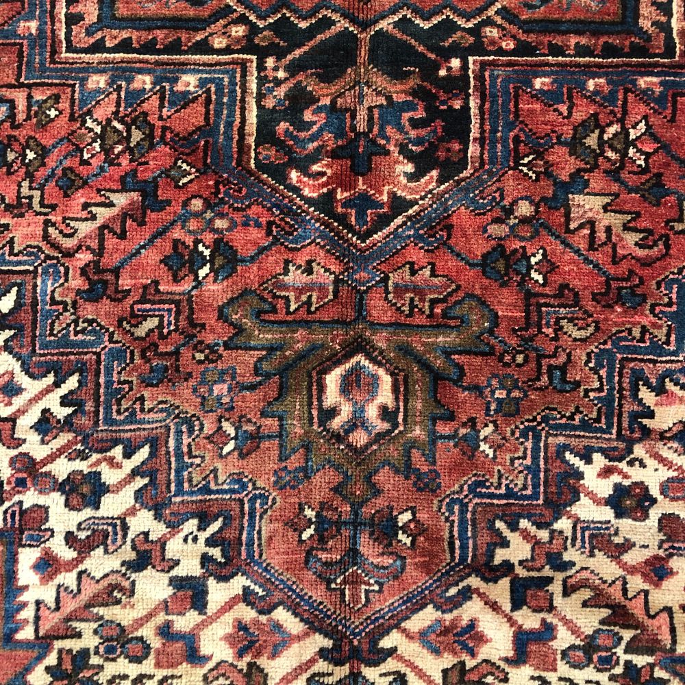 Persian Rugs - Heriz 6'11" x 9'11" - Vintage Rugs - Persian Rug Carpet - Persian Rugs from Iran - Iranian Rugs - Oriental Rug Exchange