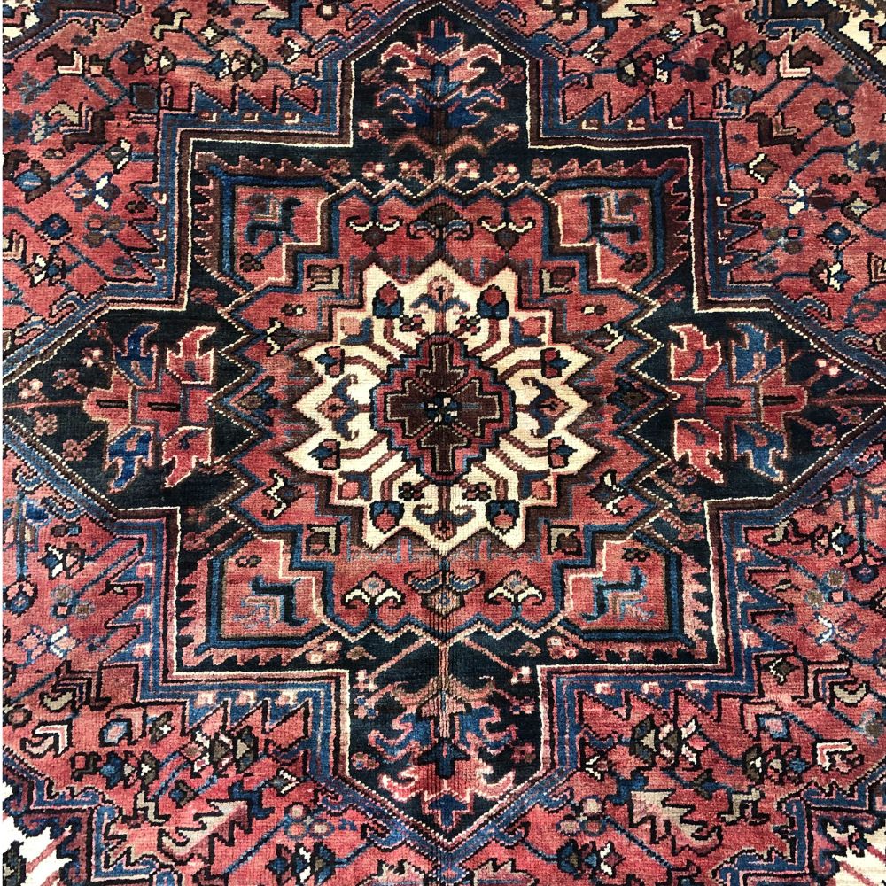 Persian Rugs - Heriz 6'11" x 9'11" - Vintage Rugs - Persian Rug Carpet - Persian Rugs from Iran - Iranian Rugs - Oriental Rug Exchange