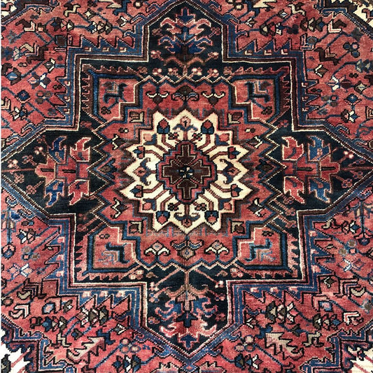 Persian Rugs - Heriz 6'11" x 9'11" - Vintage Rugs - Persian Rug Carpet - Persian Rugs from Iran - Iranian Rugs - Oriental Rug Exchange
