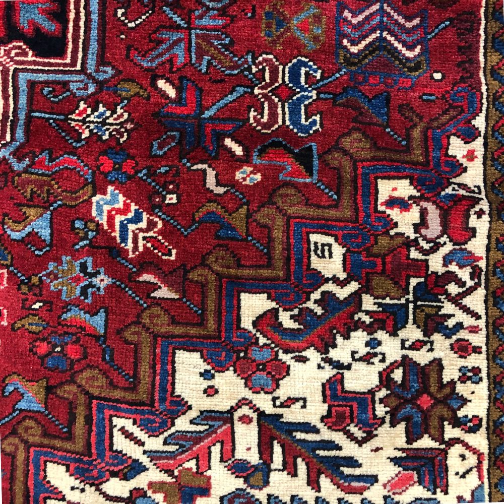 Persian Rugs - Heriz 7'6" x 11" - Handmade Rugs - Vintage Rugs - Persian Rug Carpet - Oriental Rug Exchange