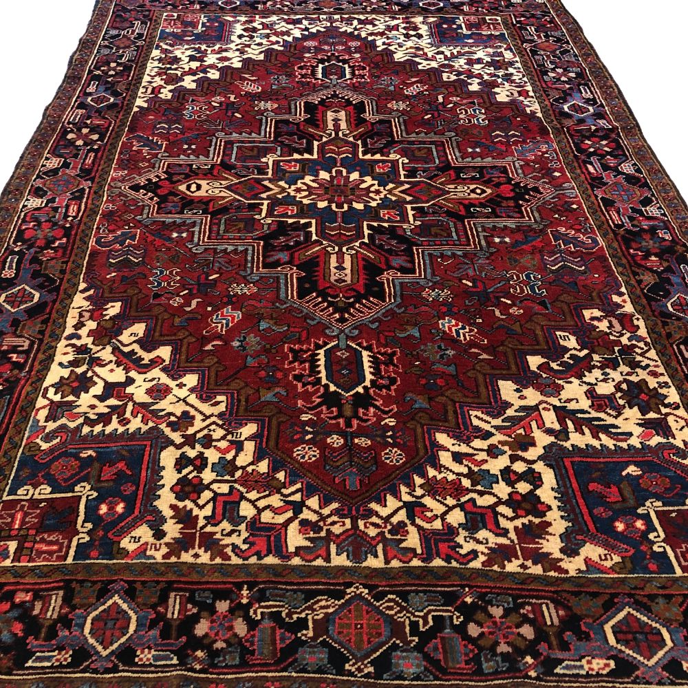 Persian Rugs - Heriz 7'6" x 11" - Handmade Rugs - Vintage Rugs - Persian Rug Carpet - Oriental Rug Exchange