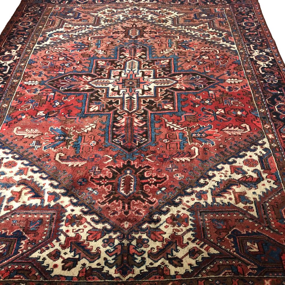 Persian Rug - Heriz 7'9" x 10'4" Vintage Rugs - Oriental Rug Exchange