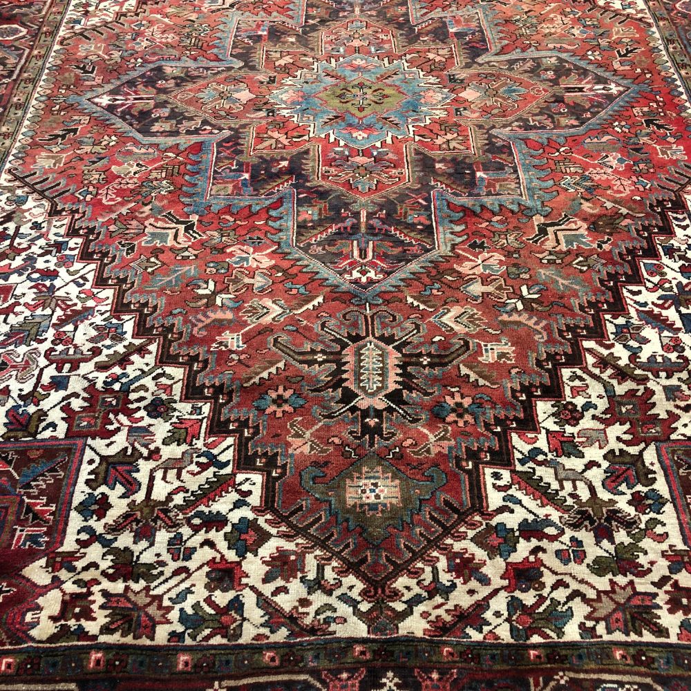 Persian Rugs - Heriz 8'10" x 12'3" - Handmade Rugs - Vintage Rugs - Oriental Rug Exchange