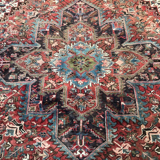 Persian Rugs - Heriz 8'10" x 12'3" - Handmade Rugs - Vintage Rugs - Oriental Rug Exchange