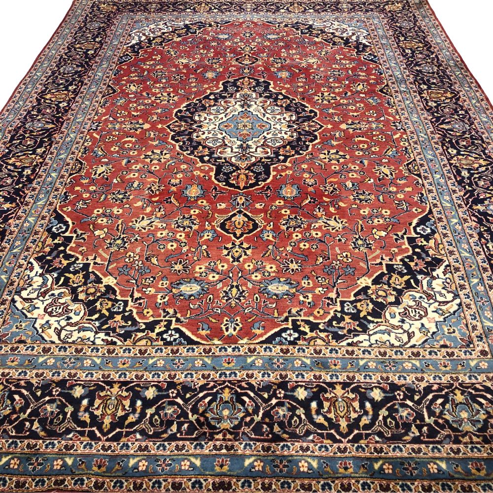 Persian Rugs - Kashan Persian Rugs - 8'3" x 11'6" - Vintage Rugs - Handmade Rugs - Persian rugs from Iran - Iranian Rugs - Oriental Rug Exchange