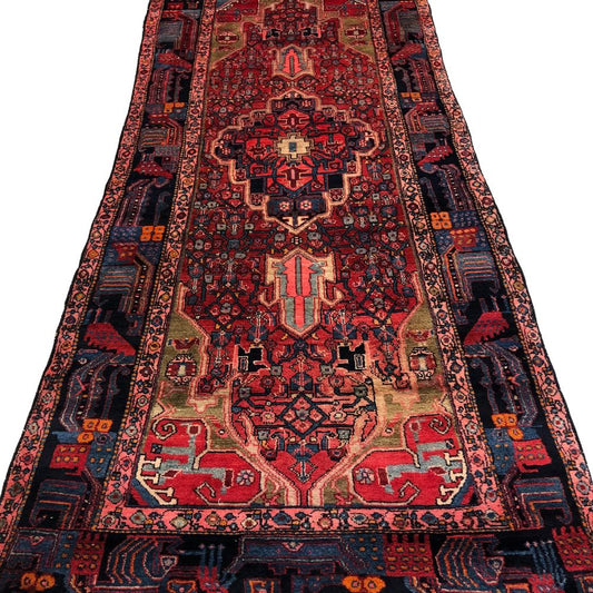 Persian Rugs - Koyali - Rug Runner - 4'6" x 10'1"-Handmade Rugs-Vintage Rugs-Oriental Rug Exchange