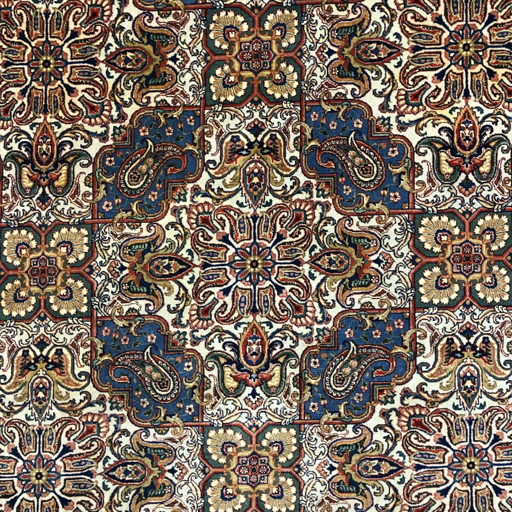 Persian Rugs - Qum 7'11" x 11'10" - Vintage Rugs - Oriental Rug Exchange - Medallion