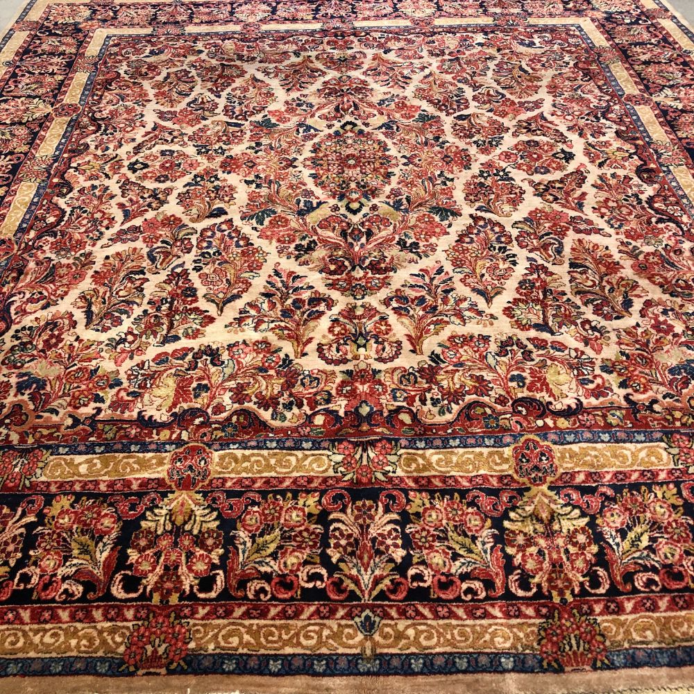 Persian Rug - Sarouk 10'11" x 12'3" - Antique Rugs - Handmade Rugs - Oriental Rug Exchange