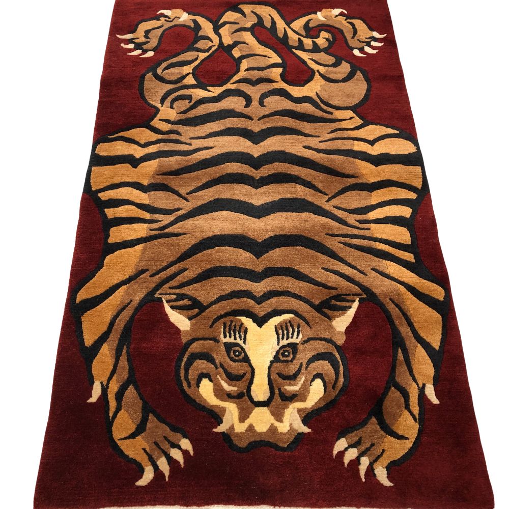 Tibet Rug - Lion Rug 3'2" x 5'4" | Vintage Rug