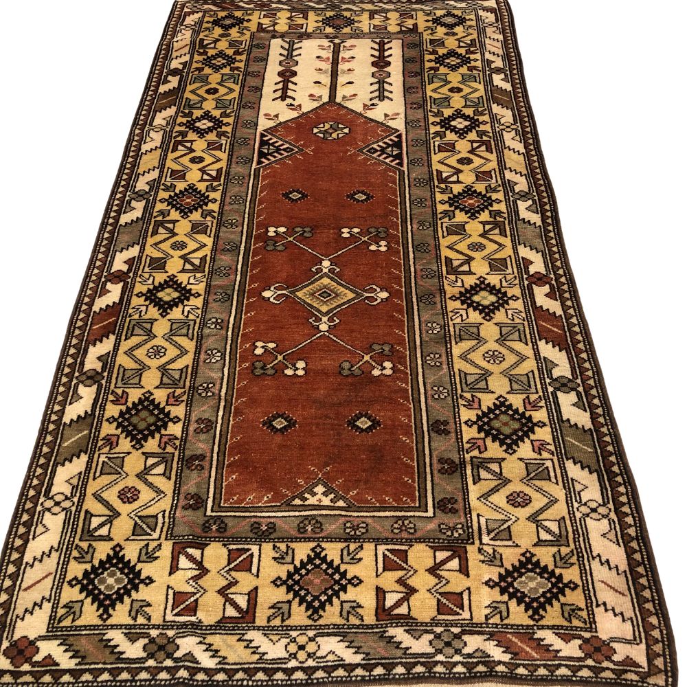 Turkish Rug - Milas 4' x 7'8" -Vintage Rugs - Handmade Rugs - Oriental Rug Exchange