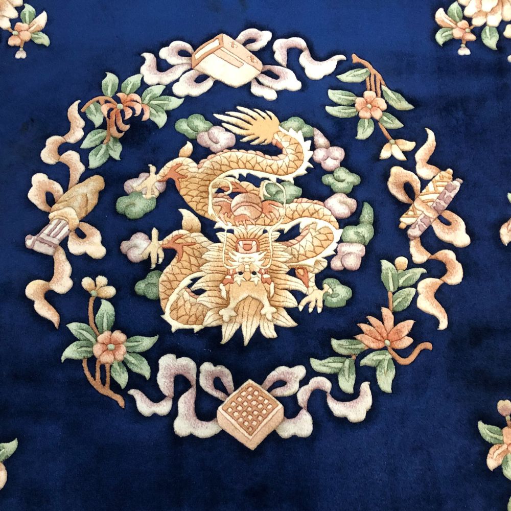 Chinese Rug - Peking 9'2" x 12'4" - Vintage Rugs - Medallion  - Oriental Rug Exchange