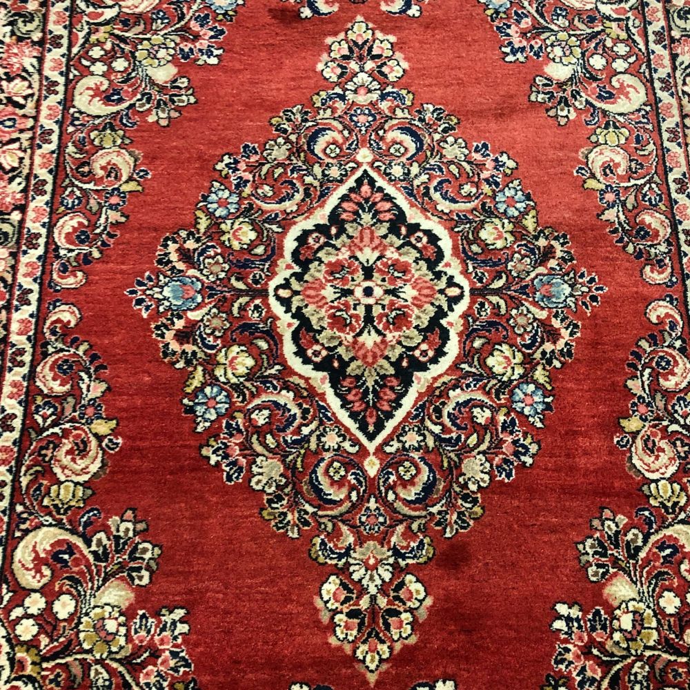 Persian Rug - Sarouk 4'1' x 7'11" - Vintage Rugs -  Medallion - Oriental Rug Exchange
