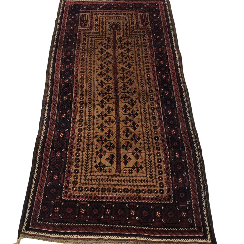 Afghan Rugs - Belouchi 3'1"x 6'1" - Vintage Rugs - Oriental Rug Exchange