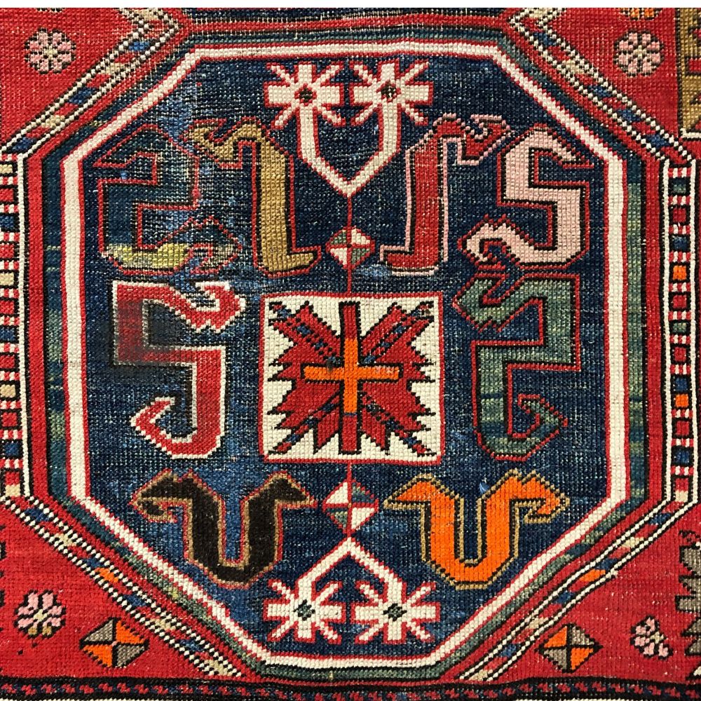 Caucasian Rug - Kazak 4'3" x 8'11" - Handmade Rugs -Antique Rugs - Oriental Rug Exchange