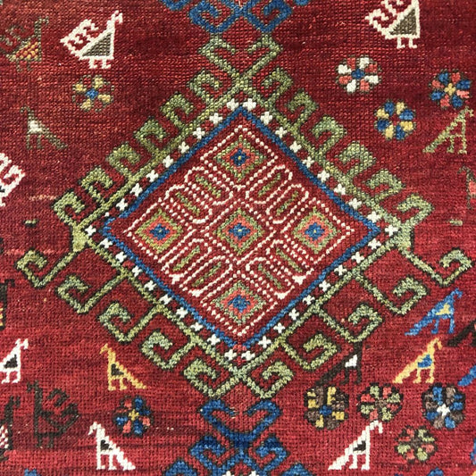 Caucasian Rugs - Kazak 4"1" x 6'6" - Antique Rugs - Oriental Rug Exchange - Symbol
