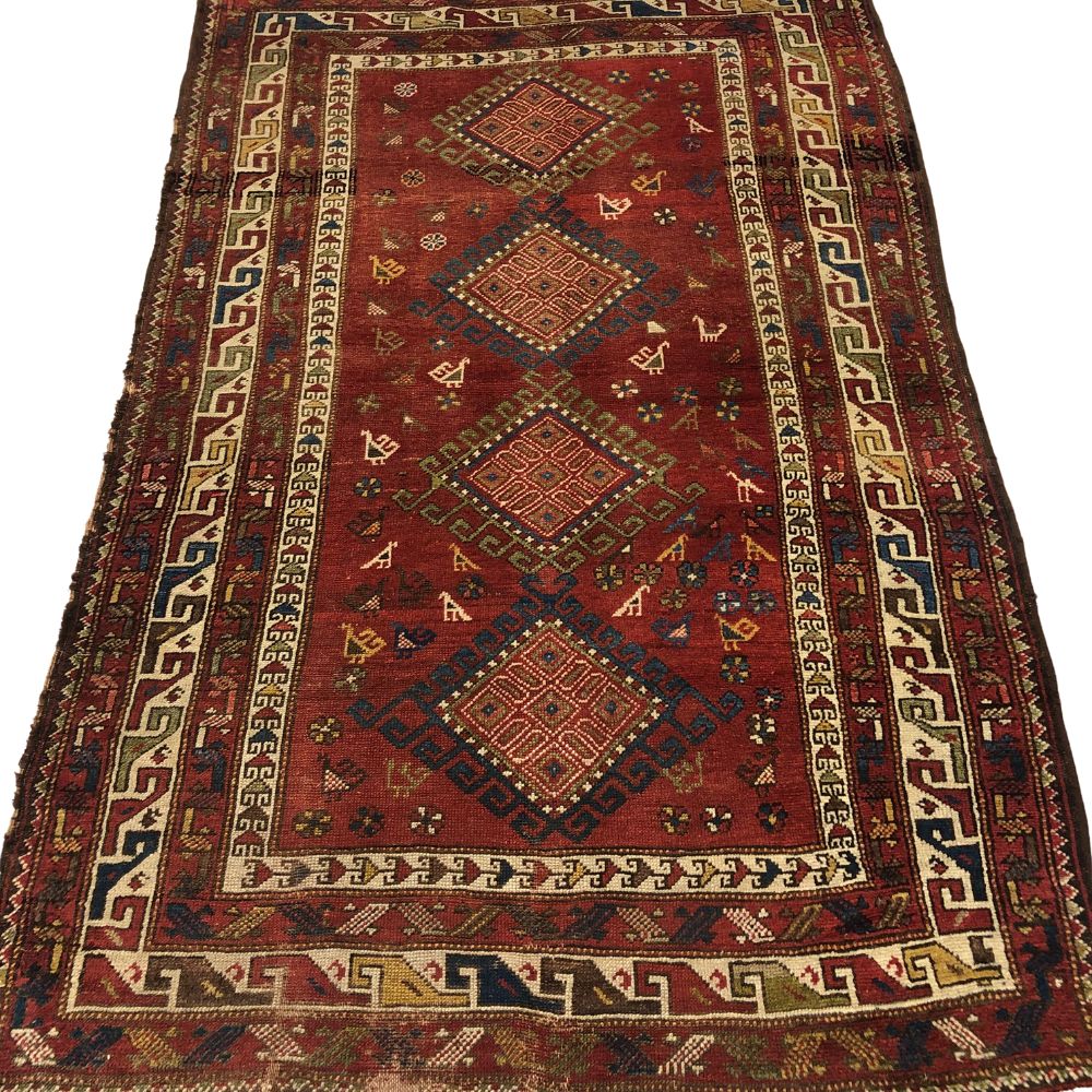 Caucasian Rugs - Kazak 4"1" x 6'6" - Antique Rugs - Oriental Rug Exchange