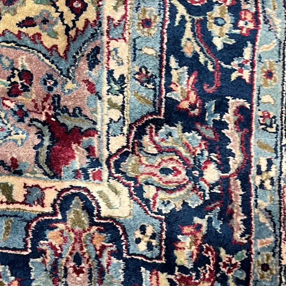 Indian Rug - Sarouk 8'10" x 14'9" | Antique Rug - Border