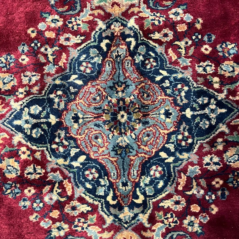Indian Rug - Sarouk 8'10" x 14'9" | Antique Rug - Medallion