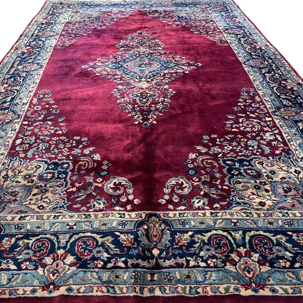 Indian Rug - Sarouk 8'10" x 14'9" | Antique Rug