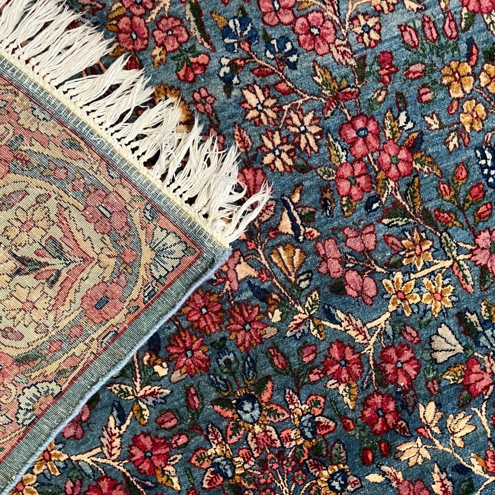 Kerman Persian Rug 9'7" x 16'9" Vintage Rug from the 1950s - Back