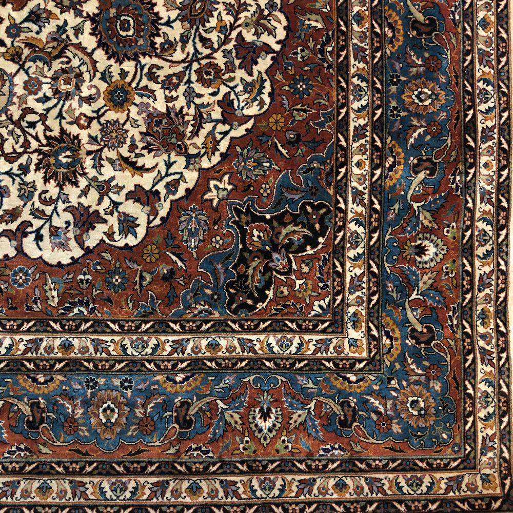 Pakistan Rugs - Signed Kashan 6'5" x 10'7" - Handmade Rugs - Vintage Rugs - Oriental Rug Exchange