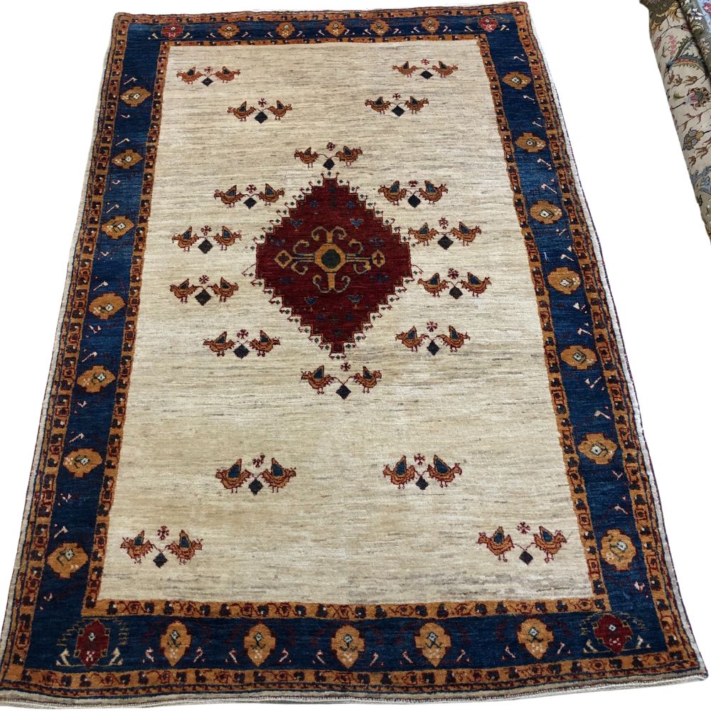 Persian Rugs - Gabbeh 3'9"x 5'7" - Handmade Rug-Oriental Rug Exchange