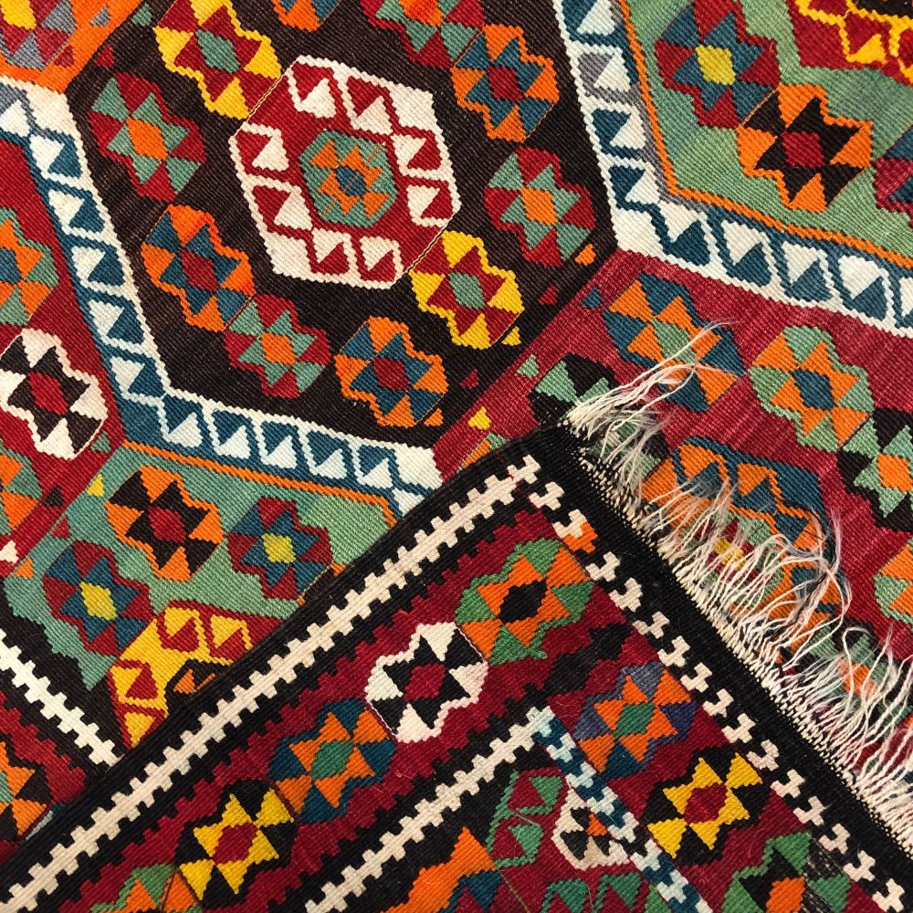 Persian Rug Afshar Kilim - 5'10" x 11'10" - Back