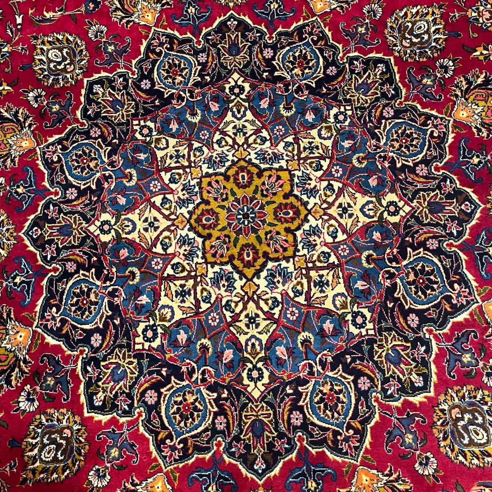Kashan Persian Rug- 10'9" x 16'1" - Vintage Rug - Medallion