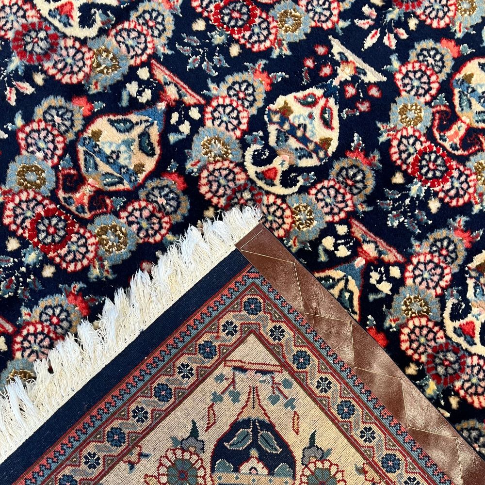 Persian Mashad  Rug 7'7" x 9'8" - Handmade Rug - Vintage Rugs - Back