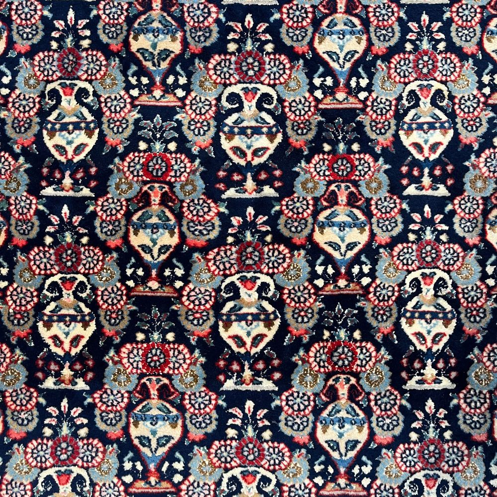 Persian Mashad  Rug 7'7" x 9'8" - Handmade Rug - Vintage Rugs - Wool and Silk Pile
