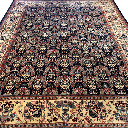 Persian Mashad  Rug 7'7" x 9'8" - Handmade Rug - Vintage Rugs