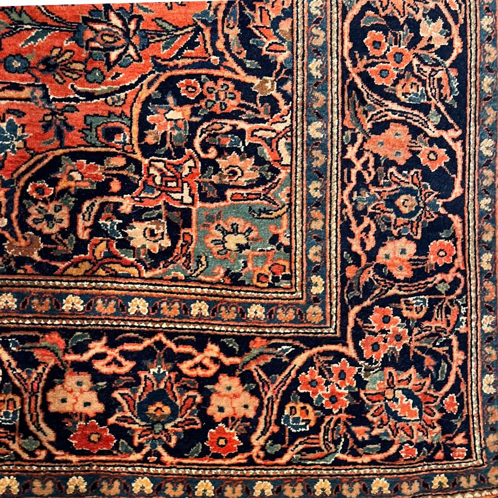 Persian Rug - Kashan 4'4" x 6'5" | Antique Rugs - Border
